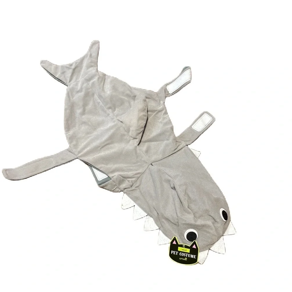 Gray Shark Pet Costume Dog Small NEW Halloween
